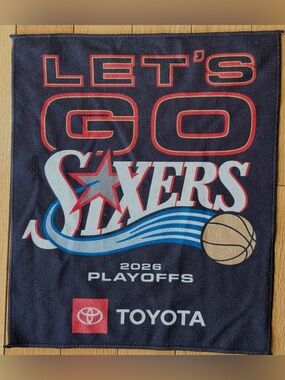 PHILADELPHIA SIXERS 2026 RETRO LET'S GO BOSTON PLAYOFF RALLY TOWEL SGA